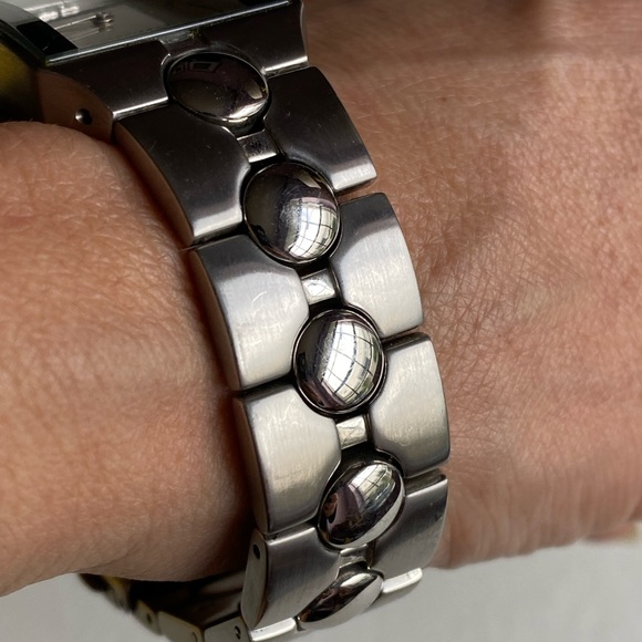 Fossil Arkitekt Diamond Tank Watch Woman Rectangle Silver Bracelet FS-2844 - Picture 7 of 12